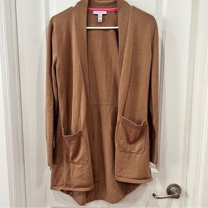 Isaac Mizrahi Live! Brown Knit Cardigan Sweater XS Women’s Lightweight Luxury